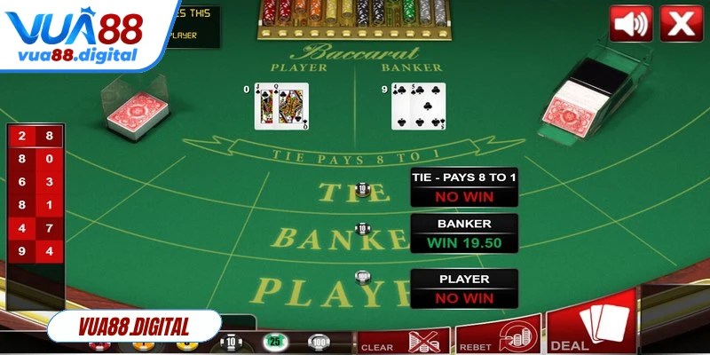 Cách chơi Baccarat nhấn mạnh tính điểm thắng thua công bằng