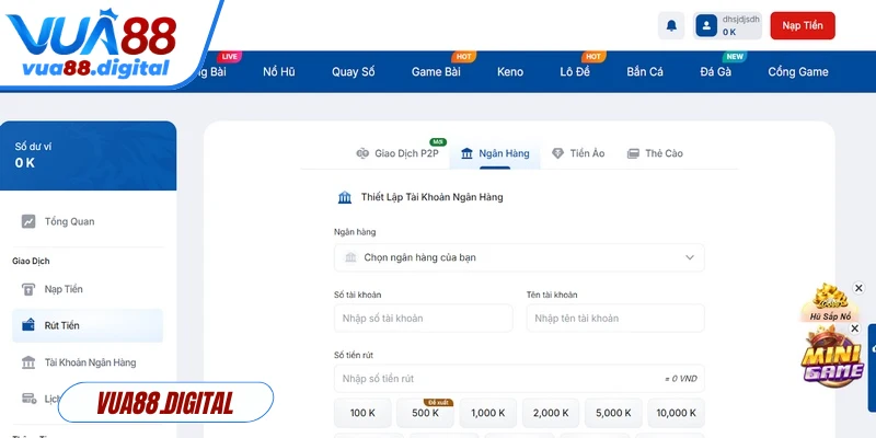 Truy cập trang chủ hoặc mở ứng dụng Vua88 trên điện thoại